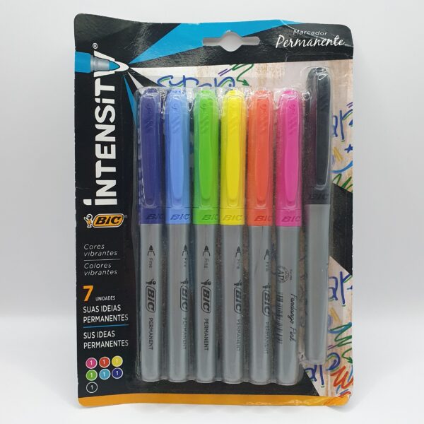 Marcador Permanente Delgado Surtido 7pz Bic