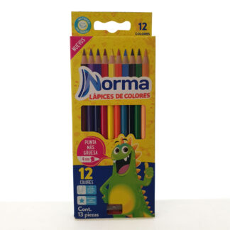 Lápices De Color Norma Premium 15 Colores Largos